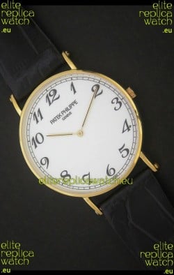Patek Philippe Calatrava Japanese Quaartz Watch in Yellow Gold