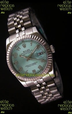 Rolex Datejust Mens Japanese Replica Watch in Light Blue Dial