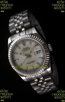 Rolex Datejust Mens Japanese Replica Watch in White Dial
