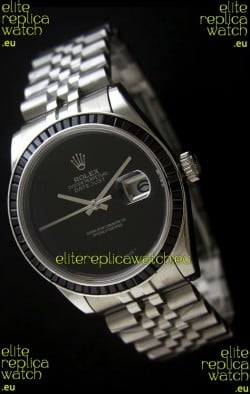 Rolex Datejust Japanese Replica Automatic Watch in Black Dial