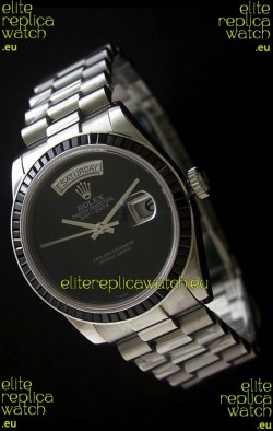 Rolex Day Date 2008 Swiss Replica Watch in Full Black Dial