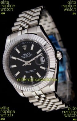 Rolex DateJust Swiss Replica Watch in Black Dial