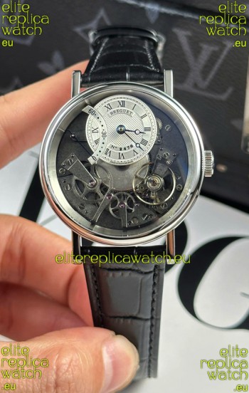 Breguet Tradition 7057BR/R9/9W6 Steel Casing Single Tourbillon Swiss Replica Blue Strap Watch