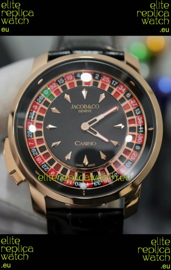 Jacob and Co Roulette Edition Replica Watch in Rose Gold Casing 