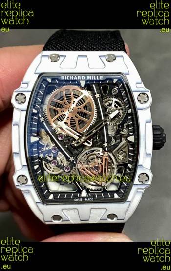 Richard Mille Super Clone 27-05 White Carbon Casing Swiss Replica Watch 