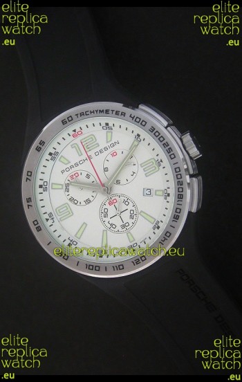 Porsche Design Flat Six P'6320 Japanese Watch in White Dial