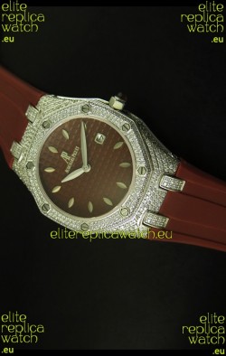 Audemars Piguet Royal Oak Ladies Watch in Brown 