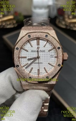 Audemars Piguet Royal Oak 37MM Frosted Casing Watch in 3120 Movement - 1:1 Mirror Replica