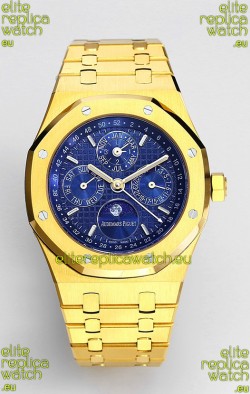 Audemars Piguet Royal Oak Perpetual Calendar Swiss Replica 904L Steel in Yellow Gold Casing