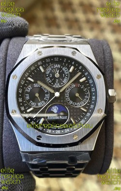 Audemars Piguet Royal Oak Perpetual Calendar Swiss Replica 904L Steel in Black Dial 