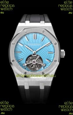 Audemars Piguet Royal Oak Tourbillon 41mm in 904L Casing - Tiffany Blue Tapisserie Dial 1:1 Ultimate Replica