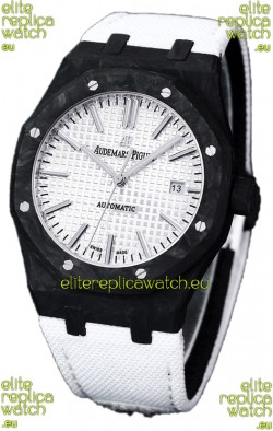 Audemars Piguet Royal Oak Ref.15400 Forged Carbon Casing Watch White Dial in 1:1 Mirror Replica