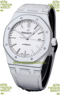 Audemars Piguet Royal Oak Ref.15400 Forged Carbon Casing Watch White Dial in 1:1 Mirror Replica