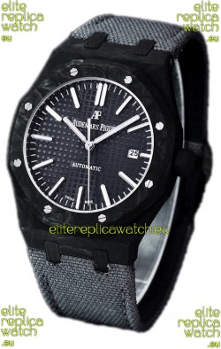 Audemars Piguet Royal Oak Ref.15400 Forged Carbon Casing Watch Black Dial in 1:1 Mirror Replica