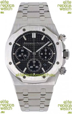 Audemars Piguet Royal Oak Chronograph 1:1 Mirror Replica - 904L Steel in Black Dial 41MM