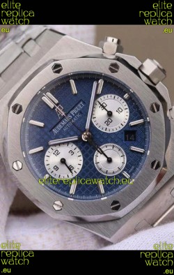 Audemars Piguet Royal Oak Chronograph Blue Dial Steel Strap Swiss Replica Watch