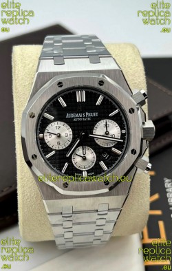 Audemars Piguet Royal Oak Chronograph Black Dial Steel Strap Swiss Replica Watch