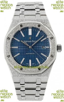 Audemars Piguet Royal Oak Frosted 37MM Self-Winding Blue Dial 1:1 Mirror Replica Watch