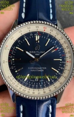 Breitling Navitimer 1 Automatic Swiss Replica Watch in Blue Dial - Leather Strap