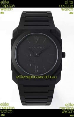 Bvlgari Octo Finissmo Edition 1:1 Mirror Replica Sandblasted DLC Coated Casing