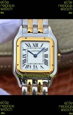 Cartier PANTHERE Edition 1:1 Mirror Swiss Watch 2 Tone Yellow Gold White Dial 