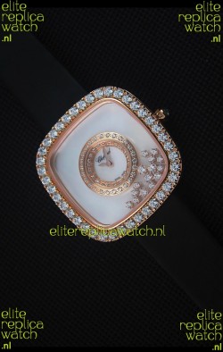 Chopard Happy Diamonds 38MM Black Strap in White Dial