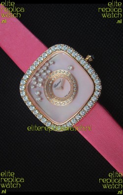 Chopard Happy Diamonds 38MM Pink Strap in Pink Dial