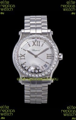 Chopard Happy Sport 1:1 Mirror Swiss Automatic Replica Watch 36MM in 904L Steel Casing White Dial