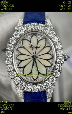Chopard Super Clone L'Heure du Diamant Mossanites Steel Casing Watch 34MM
