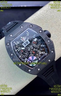 Richard Mille RM011 Felipe Massa 1:1 Mirror Quality One Piece Black Forged Carbon Case Watch