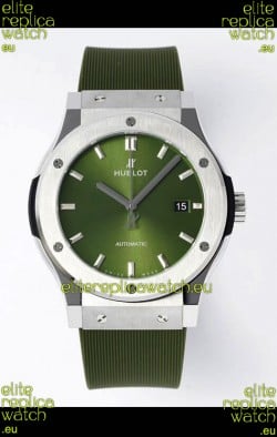 Hublot Classic Fusion Steel Green Dial 42MM Swiss Replica Watch 1:1 Mirror Quality