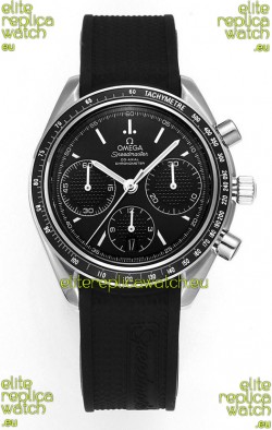 Omega Speedmaster Racing 904L Steel Chronograph 1:1 Mirror Replica in Black Dial