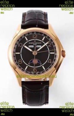 Vacheron Constantin Fiftysix Edition Rose Gold Watch 904L Steel 1:1 Mriror Replica Black Dial 