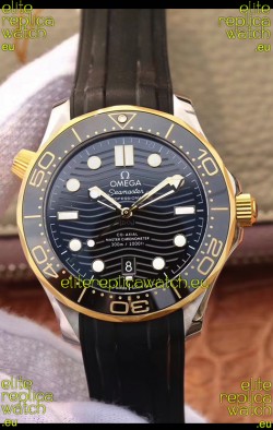 Omega Seamaster 300M Co-Axial Master Chronometer Black Dial Two Tone Casing 1:1 Mirror Replica