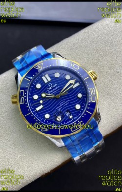 Omega Seamaster 300M Co-Axial Master Chronometer Blue Dial Two Tone Casing 1:1 Mirror Replica