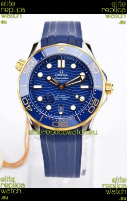 Omega Seamaster 300M Co-Axial Master Chronometer Blue Dial Two Tone Casing 1:1 Mirror Replica