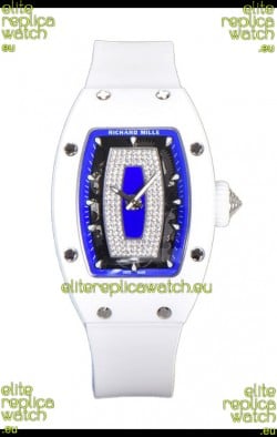 Richard Mille RM007 White Ceramic Blue Dial Automatic Superclone Swiss Replica Watch