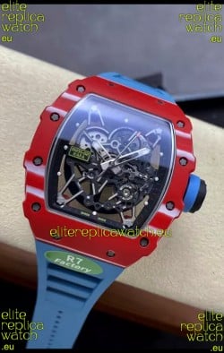 Richard Mille RM35-02 Rafael Nadal Carbon Blue Strap with Genuine Tourbillon Super Clone Watch