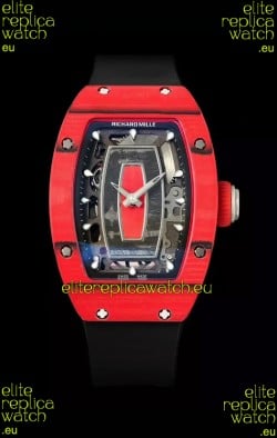 Richard Mille RM07 Red Carbon Casing 1:1 Superclone Swiss Replica Watch