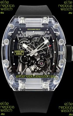 Richard Mille RM35-01 Rafael Nadal Transparent Sapphires Casing with Genuine Tourbillon Super Clone Watch