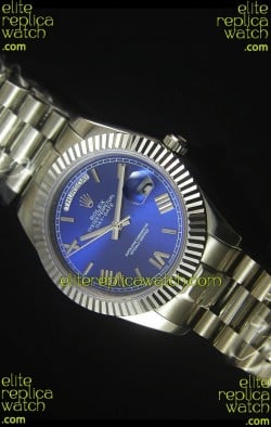 Rolex Day Date Dark Blue Dial Replica Watch 40MM - 3255 Swiss Movement