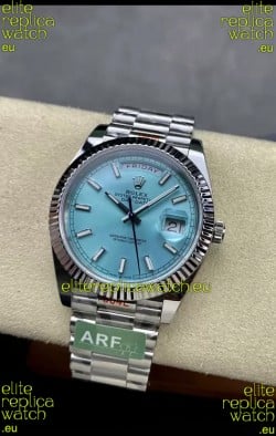 Rolex Day Date 904L Stainless Steel Tiffany Blue Stick Dial Watch 40MM - 1:1 Mirror Quality