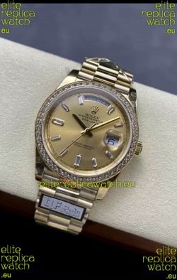 Rolex Day Date 40MM 1:1 Rose Gold in Gold Dial 1:1 Mirror Replica Watch