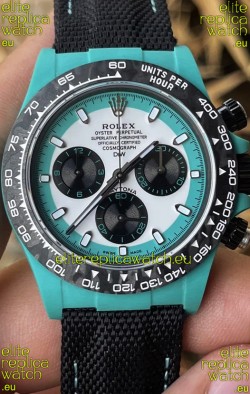 Rolex Cosmograph Daytona DiW CELESTE INVERT Edition Carbon Fiber Watch - Cal.4130 Movement