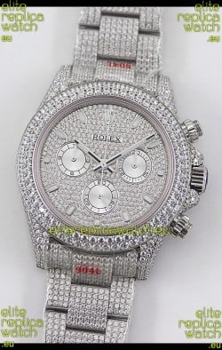 Rolex Cosmograph Daytona 904L Steel ICED OUT Cal.4130 Movement - 904L Steel Watch