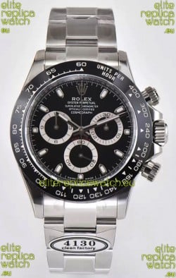 Rolex Cosmograph Daytona M116500LN Original Cal.4130 Movement - 904L Steel Watch in Black Dial