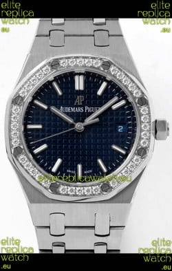 Audemars Piguet Royal Oak Swiss Automatic 34MM Swiss Watch Blue Dial - 1:1 Mirror Replica Edition