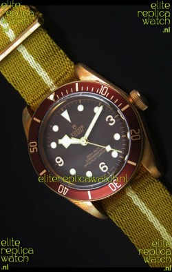 Tudor Heritage Bay Bronze Swiss Replica Watch with NATO Strap 