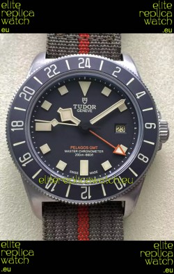 Tudor Pelagos FXD GMT Titanium Casing 1:1 Mirror Replica Black Dial in Green Nato Strap