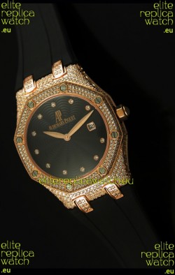 Audemars Piguet Royal Oak LADY Replica Watch in Pink Gold Casing